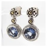John Hardy London Blue Topaz, Diamond Earrings