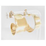 14K Yellow Gold Calla 3/4 Hoop Earrings