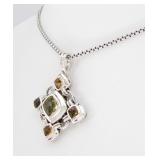 David Yurman Sterling Citrine, Peridot Pendant