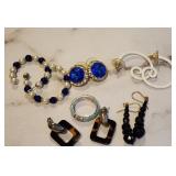 Group of Costume Jewelry Earrings and Ring