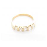 14K Yellow Gold Diamond Band Ring