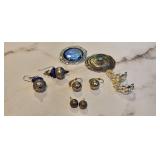 Group of Unmarked Silver Tone Jewelry