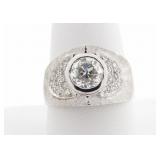 14K White Gold Diamond Ring