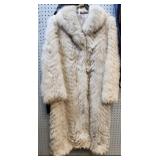 Turn Down Collar Full Length Fox Fur Coat
