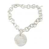 Tiffany & Co. Sterling Notes Round Tag Bracelet