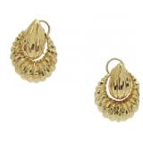 Henry Dunay 18K Yellow Gold Door Knocker Earrings