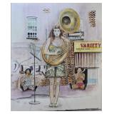 Denis C Lee 30x24 O/C "Tuba Girl"