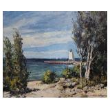 Todd Reifers 16x20 O/C "Charlevoix Breakwater"