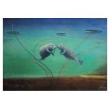 Denis C Lee 24x36 O/B Manatees