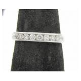 14K White Gold Diamond Anniversary Band Ring