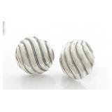 David Yurman Sterling Sculpted Cable Stud Earrings