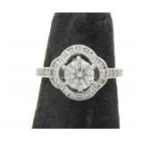 14K White Gold Diamond Ring