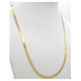 14K Yellow Gold Italian Herringbone Necklace