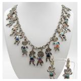 Native American Style Fetish Necklace, Earrings