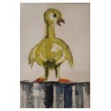 Unclearly Signed 14x9 WC Baby Duck