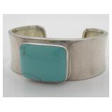 Mexico .925 Sterling, Turquoise Cuff Bracelet