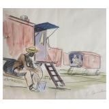 Edmund Brucker 9x10 MixMed Circus Study