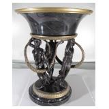 Vintage Neoclassical Bronze and Marble Centerpiece