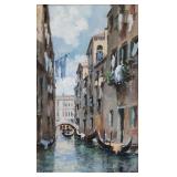 George E Burr 12x7.5 WC/Oil Wash Day in Venice