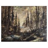 Charles E Willette 18x24 O/B Maine Woodlands