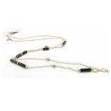David Yurman 36" 18K Black Onyx, Diamond Chain