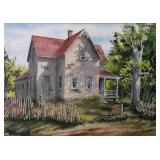 Luke Buck 21x29 WC Old House, Red Roof