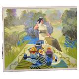 Louise McCall 36x36 Acrylic Flower Garden