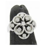 14K White Gold Diamond Fashion Ring