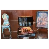 (4) Russian Lacquer Items, Boxes