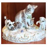 Meissen Cat Figural Grouping