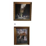 Two Decorator European Scene Oil Paintings