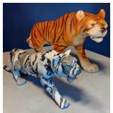Two Jungle Cat Figures
