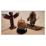 Three Native American Art Items, Williams Totem