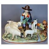 Capodimonte Figural Grouping, Shepherd Boy