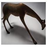 Loet Vanderveen Grazing Giraffe Bronze Figure