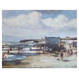 Unsigned (C A Mellon?), 12x16, O/B, Busy Day at th