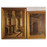 (2) European Oil Paintings