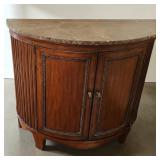 Period style Demilune Console with Marble Top