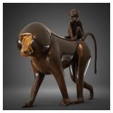 Loet Vanderveen Baboon and Baby Ltd Ed Bronze