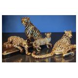 (4) Jay Strongwater Jungle Cat Figures