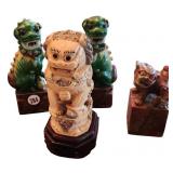 Lot of 4, Foo Dog Figures