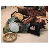 Group of Textiles and Decor