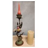 Mark Roberts Porcelain and Bronze Candlestick