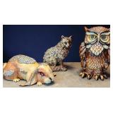 (3) Jay Strongwater Forest Creatures