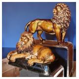 (2) Jay Strongwater Lion figures