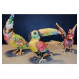 (3) Jay Strongwater Exotic Bird Figures
