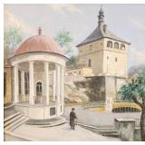 Charles Cerny (Czech),11x11, O/B, Karlovy Vary
