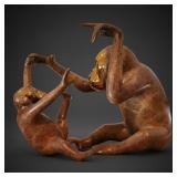 Loet Vanderveen Orangutan and Baby Ltd Ed Bronze