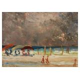 Wilfred Huettel, Oil Painting, Sea Storm