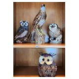 Group of Decorator Owls, 1 Boehm